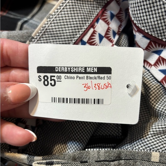 Plaid Men's Pants in Black and Tan - Picture 12 of 14